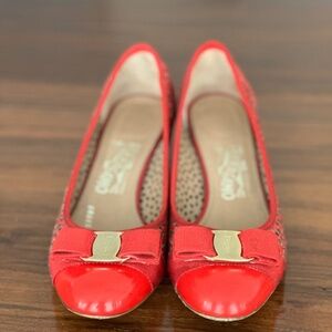 Ferragamo candy apple red